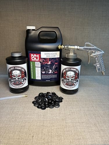 Gal NH Oil Undercoating, Pro Undercoating Gun, 360* Wand, 2 Quart Bottles, 50 Plugs