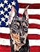 PatioPlus German Pinscher with American Flag USA Flag Garden Size