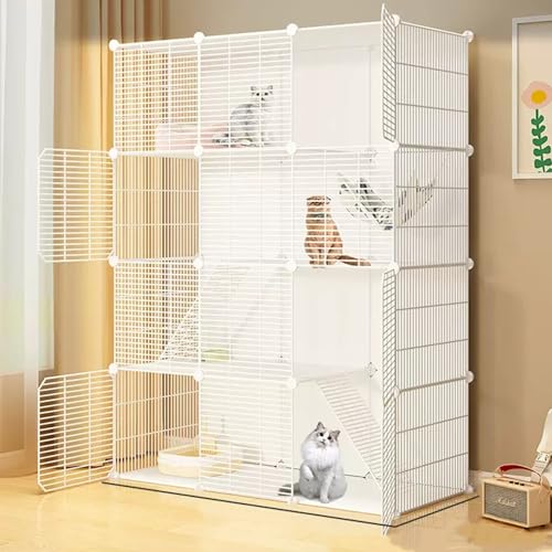 Enclos extérieur pour chat modulaire parc métallique sécurisé grands félins