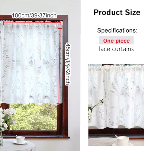 FOSDICK 1 Pcs Kitchen Curtains, Cafe Net Curtains, Small Curtain for Small Windows, Light Filtering Short Tier Curtain for Kitchen Bathroom Cupboard Baset Sink Basement Half Window Rod Pocket - Cosy Home Interiors FOSDICK 1 Pcs Kitchen Curtains, Cafe Net Curtains, Small Curtain for Small Windows, Light Filtering Short Tier Curtain for Kitchen Bathroom Cupboard Baset Sink Basement Half Window Rod Pocket - Image 2