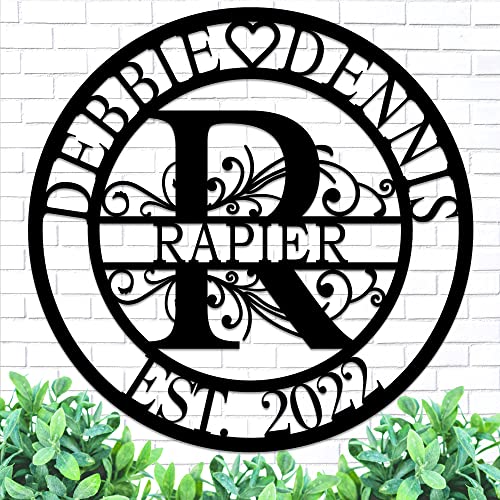 Custom Metal Sign Metal Name Sign Metal Wall Art Monogram Wall Decor Family Wall Decor Outdoor Metal Sign Personalized Family Name Sign Wedding Gifts Metal Art Wall Decor