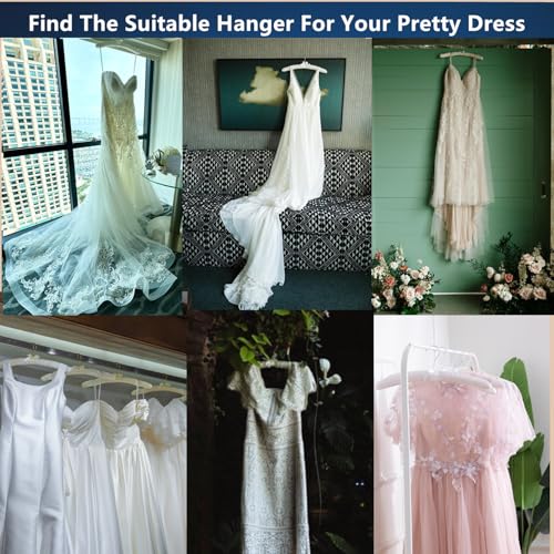 Cocomaya 5 Stück 43cm Elfenbein Kleiderbügel aus Satin, Weiche Seide Aufhänger für T-Shirt Hemd Mantel Kleid Trägertop Brautkleid Pullover mit Drehbar Gold Haken (Elfenbein/Gold Haken,5)