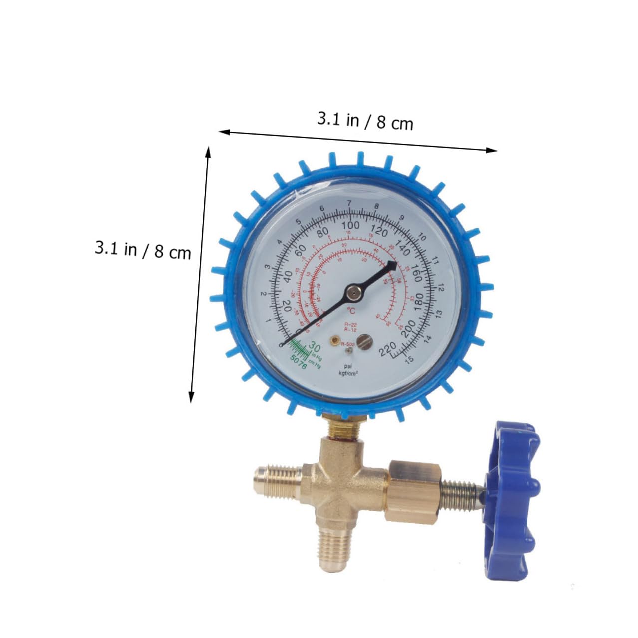 NUOBESTY Car Ac Gauge Set Pressure Manifold with Silicone Hoses Automotive Charging and Repair Tool Kit for Maintenance Random Color