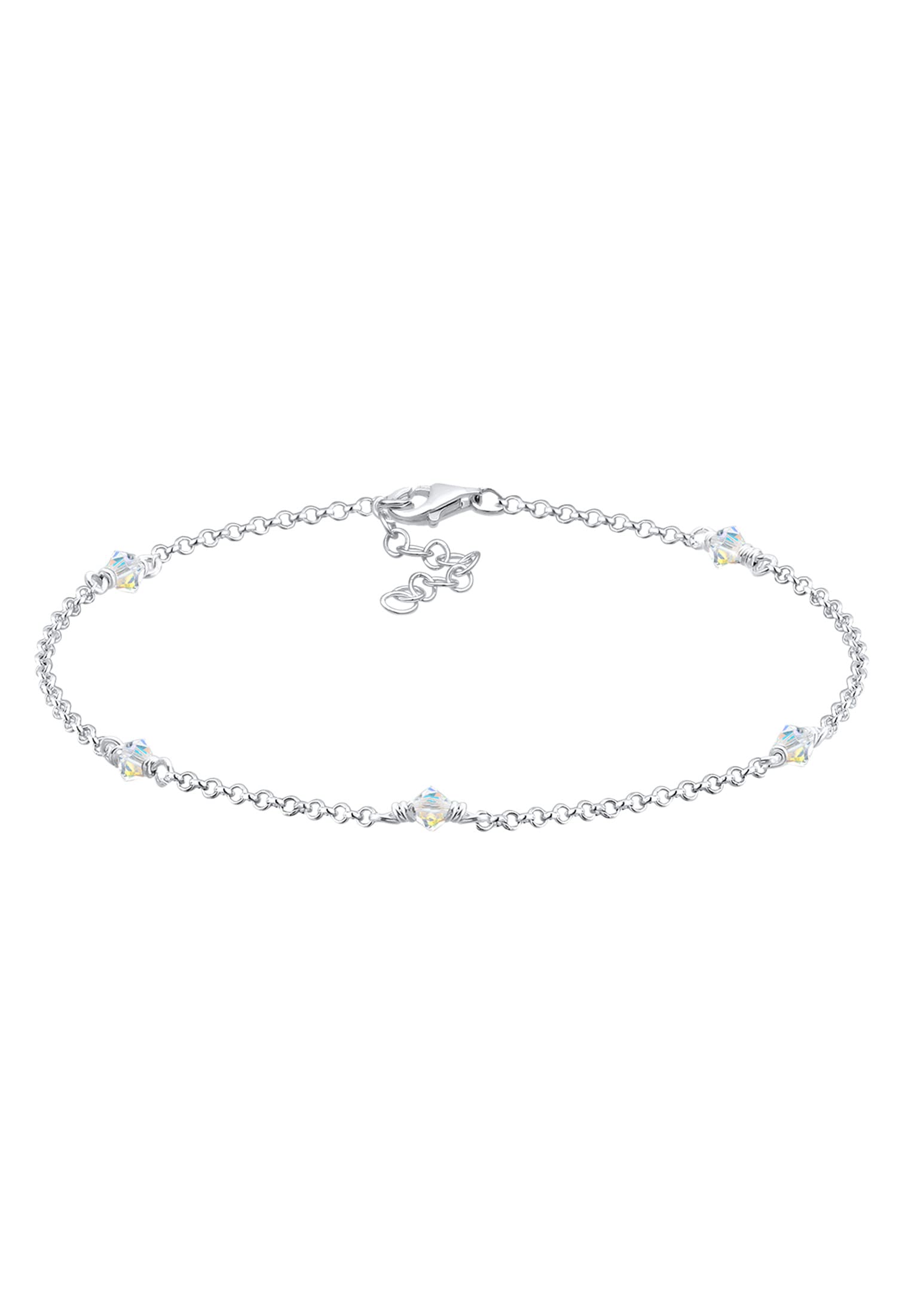 Elli Women's 925 Sterling Silver Xilion Cut Bracelet Length of 18 cm