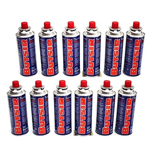 Butsir - Cartuchos de Recarga de Gas 227 g – Paquete de 12 Cartuchos de Gas