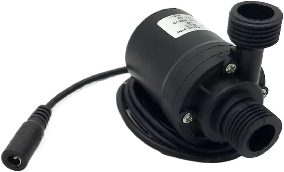 Ultra-quiet DC 12V 24V household 800L/H portable brushless motor submersible pump 5M suitable for cooling system fountain heater(12V DC Connector)