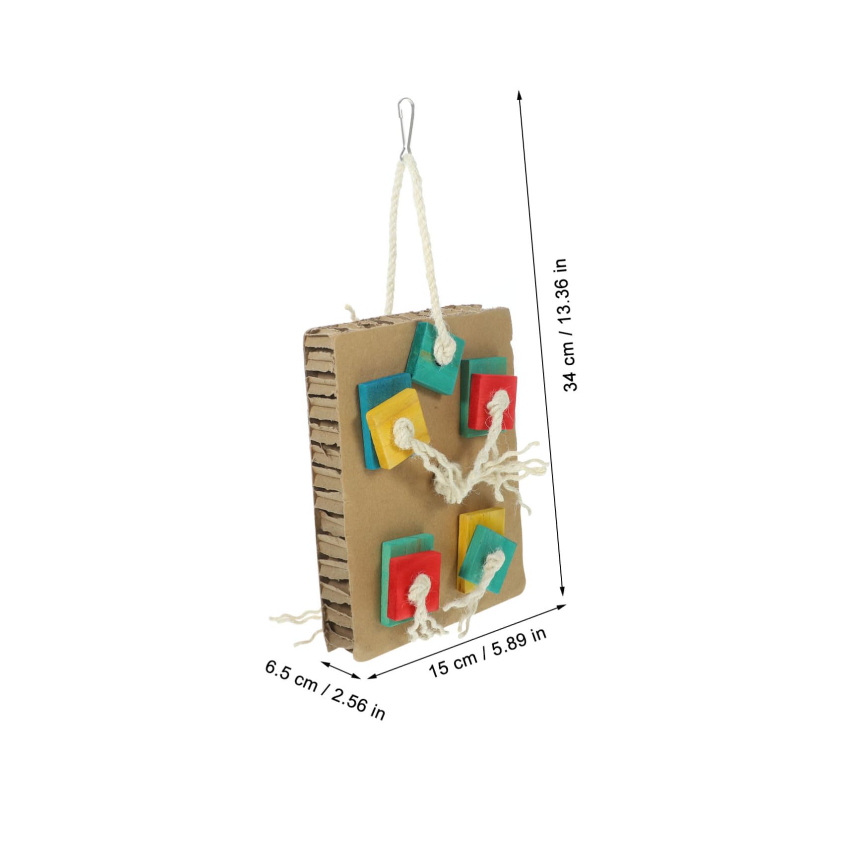 Parliky Funny Bird Chewing for Parrots Hanging Birdcage Plaything Shredding for Pet Birds and Mild Material for Budgies Lovebirds and Quakers