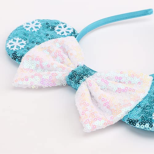 Image of DRESHOW Mouse Ears Bow Headbands Glitter Party Decoration Cosplay Costume for Women