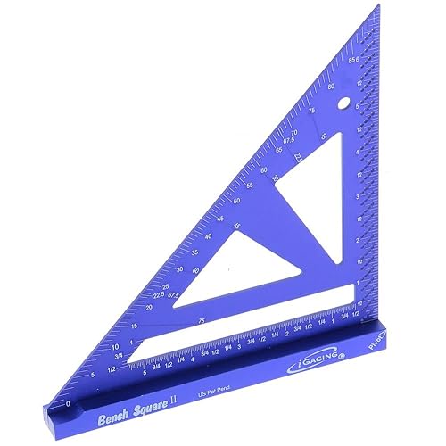 Miniatura 10 de iGaging - Escuadra para mesa de trabajo, escuadra de acero inoxidable de 4 pulgadas con escala de dieciseisavos y treintaidosavos