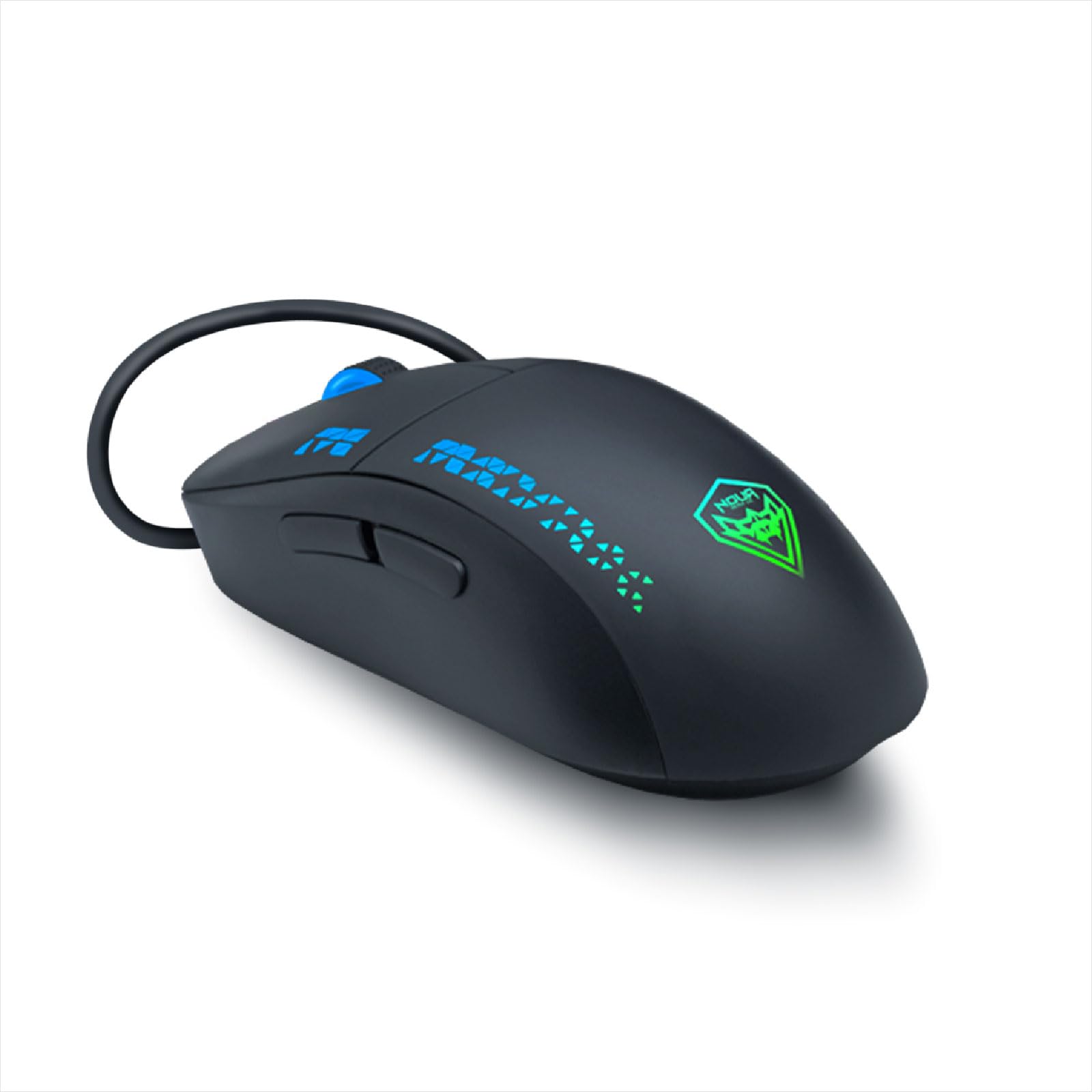 Noua Loop Mouse Gaming RGB | Sensore Pixart 3335 fino a 32000 DPI | 70g Ultra-Leggero | 9 Pulsanti Programmabili | Switch Huano | Ambidestro | Software Dedicato | Nero