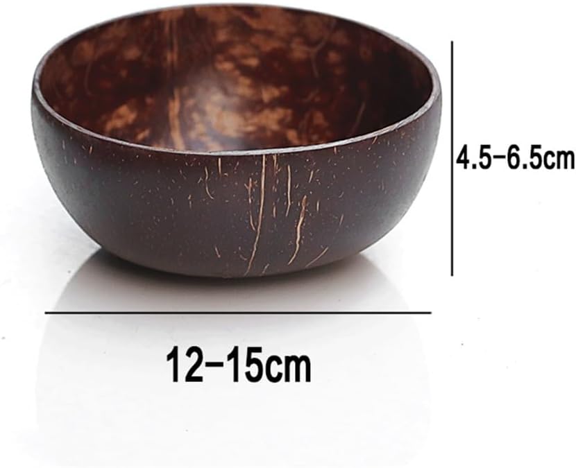 Natural Coconut Bowl Set Wooden Salad Ramen Wood Spoon Smoothie Kitchen Tableware