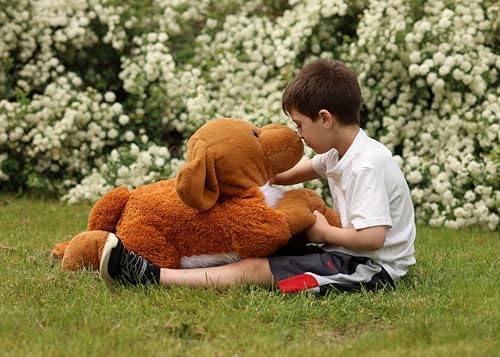 MorisMos riesen Golden Retriever Hund Kuscheltier XXL, 80cm lang groß Hund stofftier plüschtier,Geschenk Kinder Baby