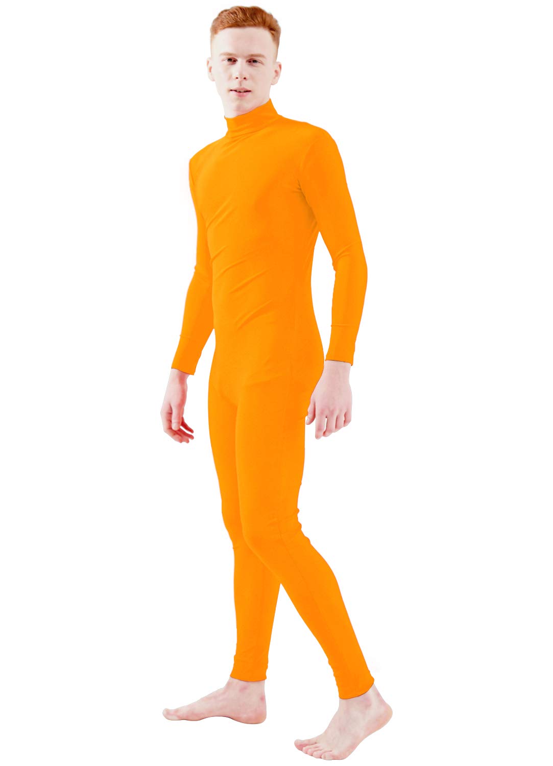 Ensnovo Adult Spandex Turtleneck Long Sleeve One Piece Unitard Bodysuit Dancewear