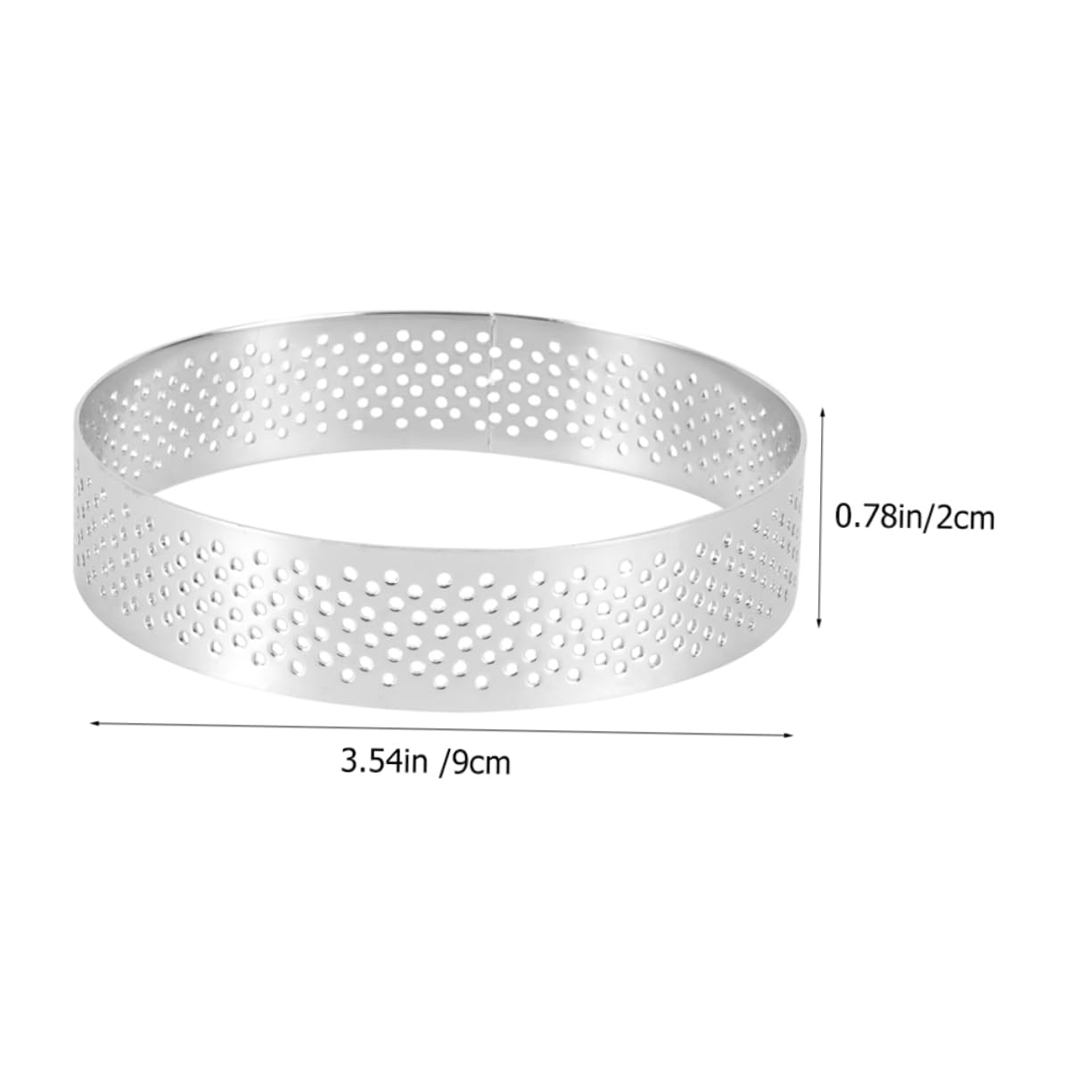 KICHOUSE 2Pcs Round Tart Rings Non Stick Baking Tool for Mousse Cakes Tarts for Home Kitchen Bakery and More Easy to Demould Design