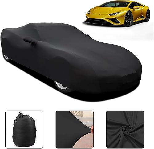 Miniatura 2 de WinPower - Funda de terciopelo elástico a prueba de polvo para coche, para garaje subterráneo, color negro