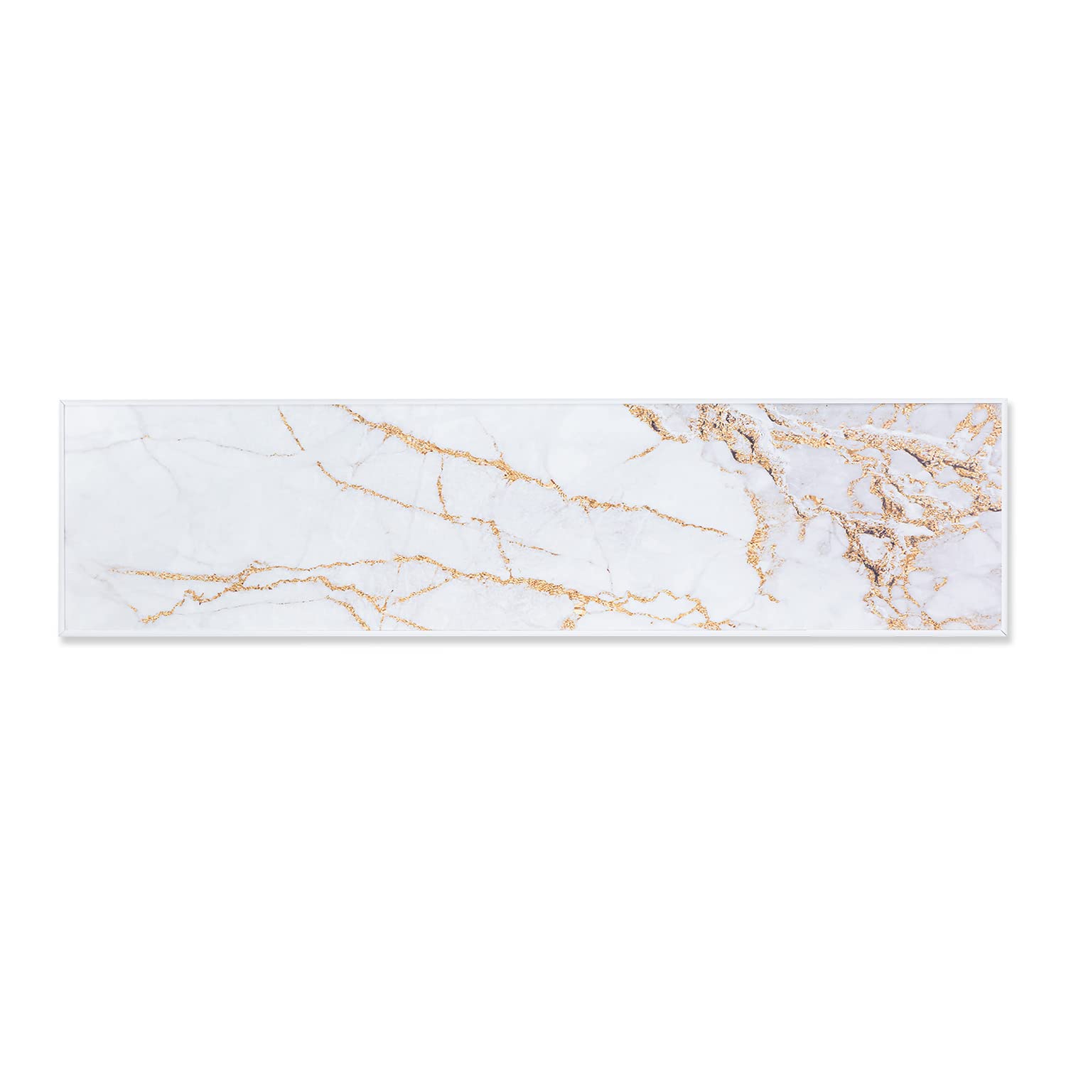 KLARSTEIN Wonderwall Air Art Smart - Pannello Radiante Infrarossi, Radiatore di Calore, 350 W, 7 m², App Control, Silenzioso, a Parete, 120 x 30 cm, Design: Marmo II