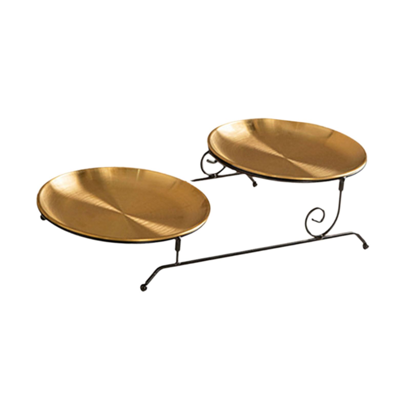 Tsophreniq Stylish Cake Serving Tray for Celebration and Gatherings Two Tiers Dessert Display Plate Birthday Party Snacks Holder Birthday Party Snacks Tray