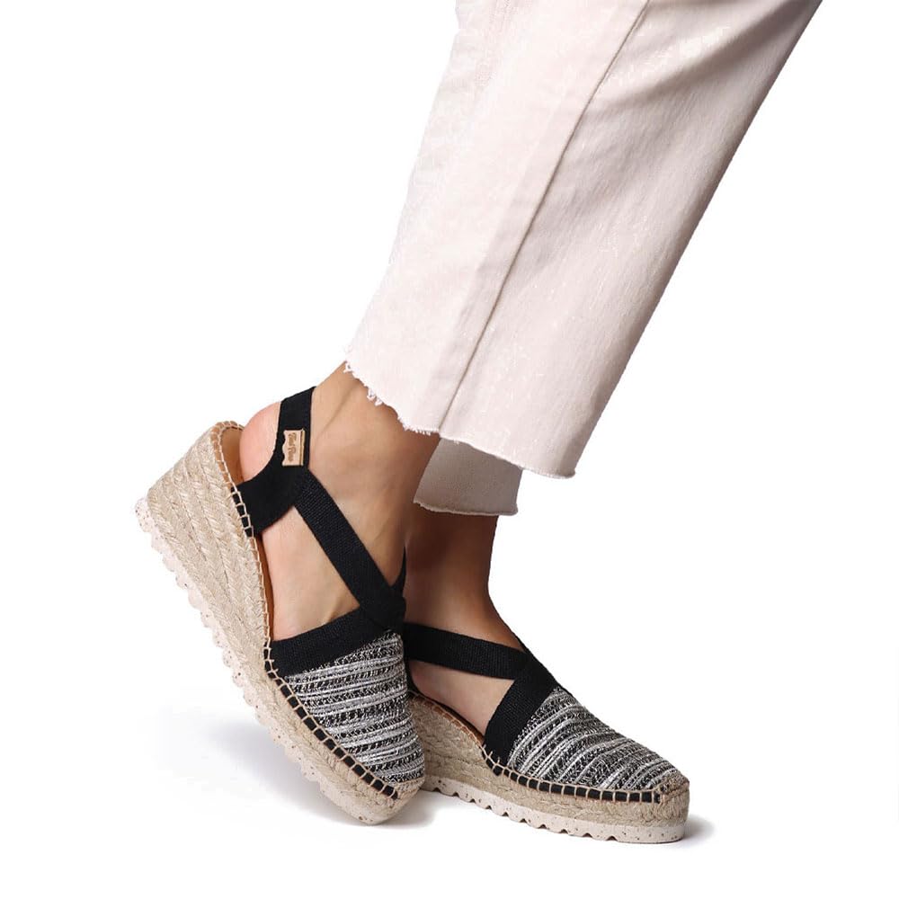 TONI PONS Terra-CL, Espadrillas da donna con zeppa, colore: nero