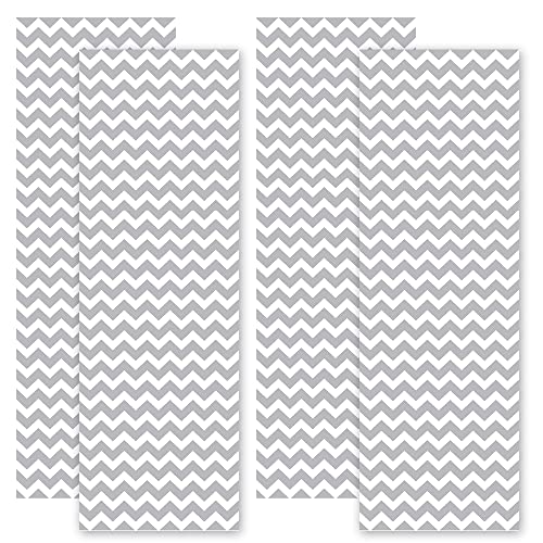 Deluxe School Locker Magnetic Wallpaper, Decorative Panel That's Durable, Water Resistant, And Easily Wipeable (Chevron Gray)