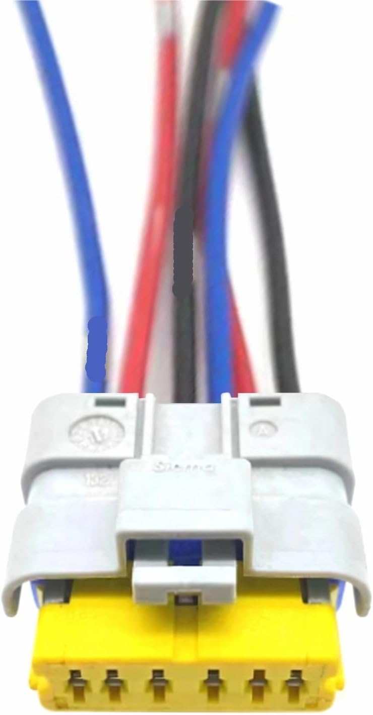 Connector 1/5/10/20 Sets 6 Pin Automotive Connector 2.0 High Voltage Package Ignition Coil Plug(with 15cm Wires,1 Set)