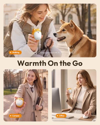 Gaiatop Rechargeable Hand Warmers 2 Pack, Cute Dog Magnetic Split Design - image 7