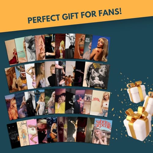 Image of Sabrina Carpenter (Set of 40) | Sabrina Carpenter Mini Posters (15 x10 cm) | Mini Posters of Sabrina Carpenter's songs for Wall, Bedroom, Living room | Singer Sabrina Carpenter | Glue Dots Included