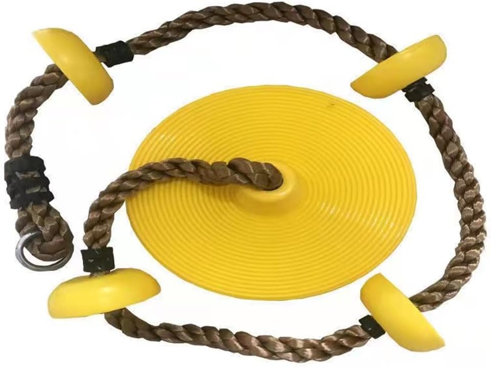 Jungle Gym Outdoor Sports Climbing Rope with Platforms and Disc Swing Seat Fitness Treehouse Ladder Gift