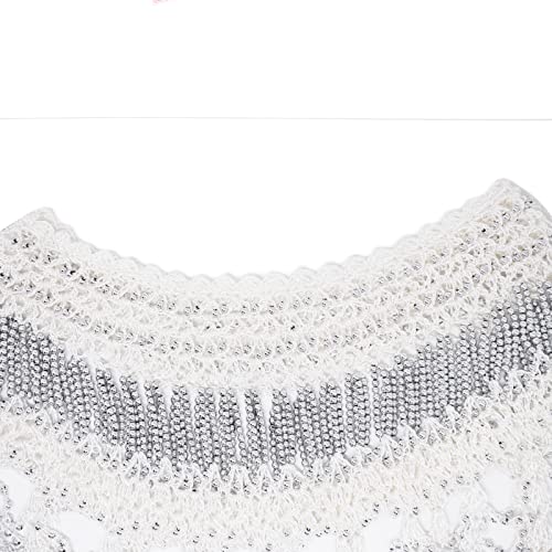 Ralcosuss Knit Hollow Out Bead Shawl and Wrap for Evening Dresses Wedding Party Cover Up Shrug Stoles for Women Bridal4