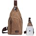 Canvas Sling Chest bag for Men Women, Unisex Shoulder Crossbody Backpack for Travel Hiking Camping Cycling or other Outdoor activities by Termichy