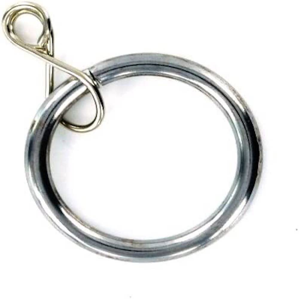 Merriway BH05398 (24 Pcs) Curtain Drapery Pole Rod Ring Loose Eye Nickel Metal Inner Dimension 35mm - Pack of 24 Pieces