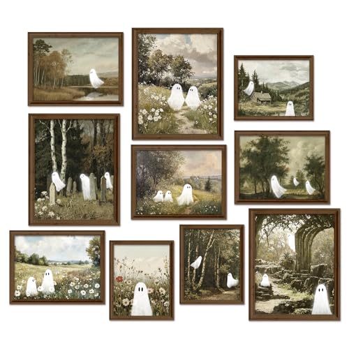 Impressions d'art mural d'Halloween fantôme vintage Whaline sans cadre pour salon