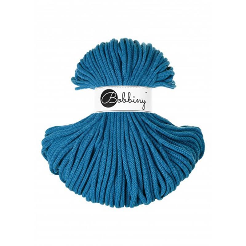Bobbiny Cordon en coton de qualité supérieure Dopamine Blue 5 mm 100 m
