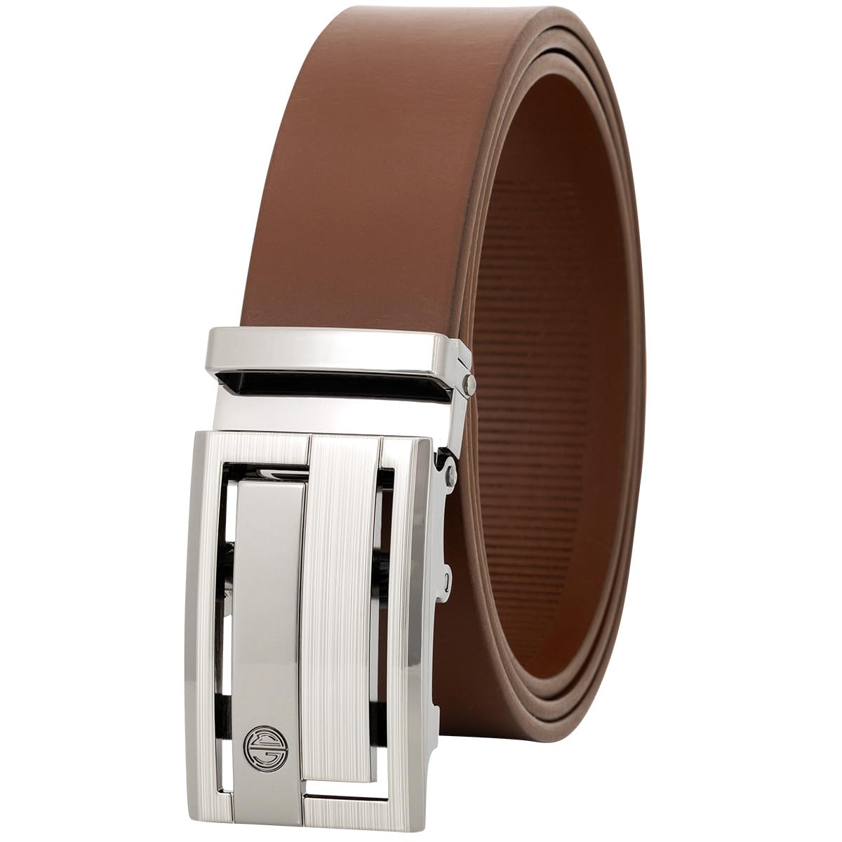 LINDENMANN Gürtel Herren – Cognac Rindsleder Automatikschließe
