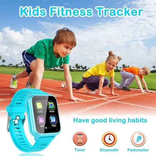 Kids Smart Watches Girls Boys HD Touchscreen Kids Watch with 24 Puzzle Games Camera Music Player Flashlight Learn Cards Alarm Clock Calculator 12/24 hr Kids Girls Watch Gift for 4-12 Year Old Boys