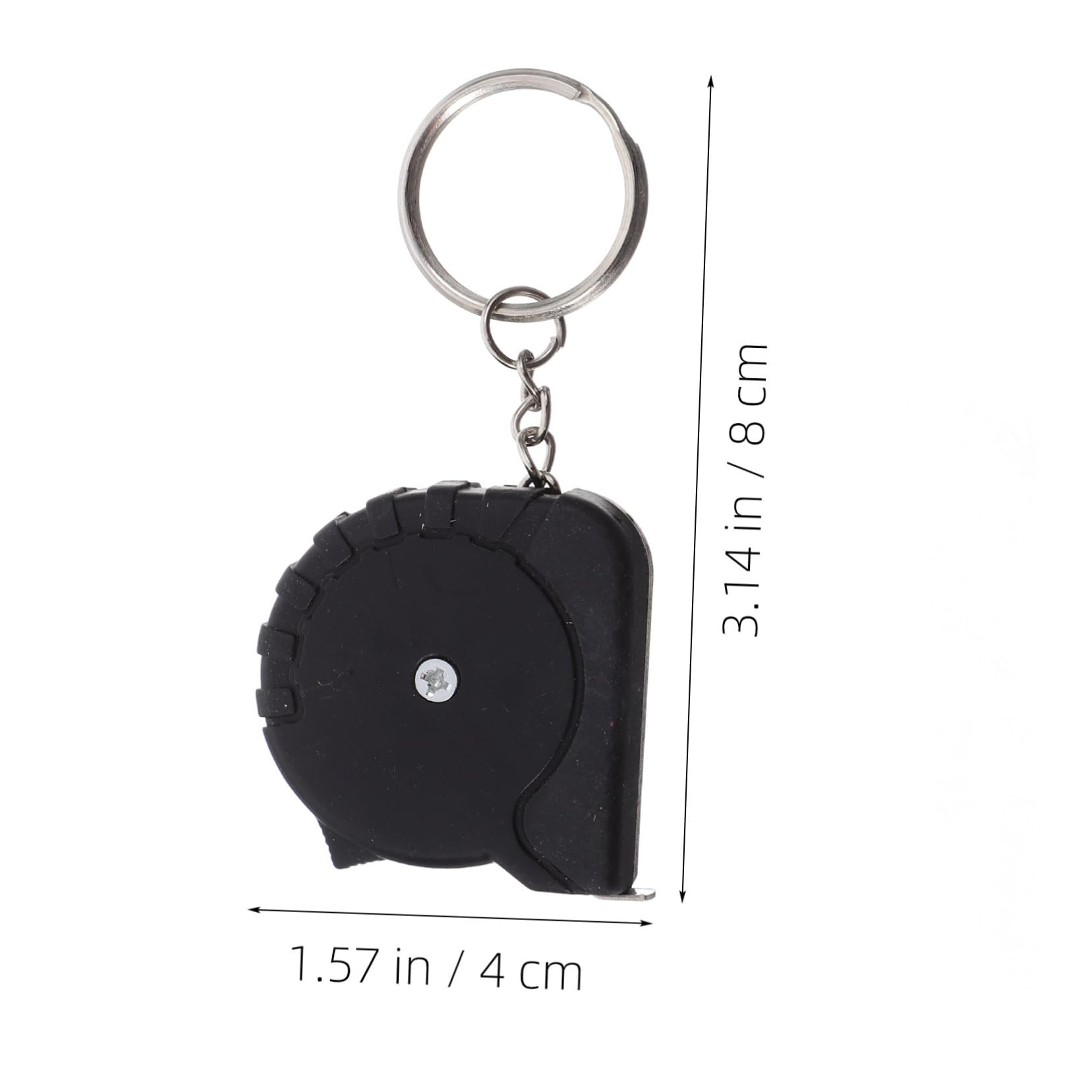 Unomor 12pcs Automatic Retractable Tape Measure Mini Flexible Tape Measure Body Metric Key Chain Measuring Tape Folding Pocket Small Measures Sewing Tailor Tiny Carbon Steel Black