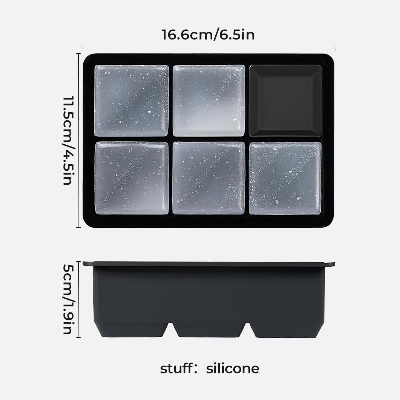 2 Moldes para Cubos de Hielo de Silicona con Tapa miniatura 6