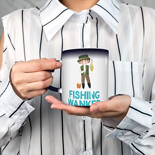 Tazas divertidas de café - Taza de regalo de pesca Wanker Funny Rude for Him Her Men Women Birthday Gifts,Taza cambiante… - Imagen 8