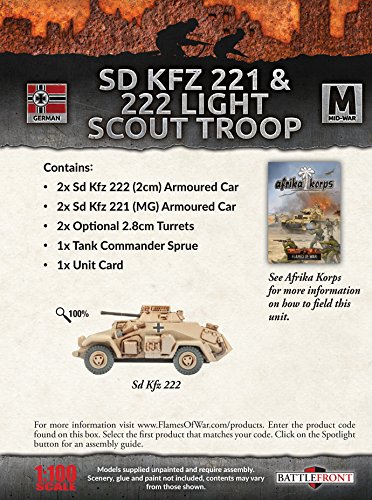 FLAMES of WAR: 15mm; Afrika Korps Sd Kfz 221 &