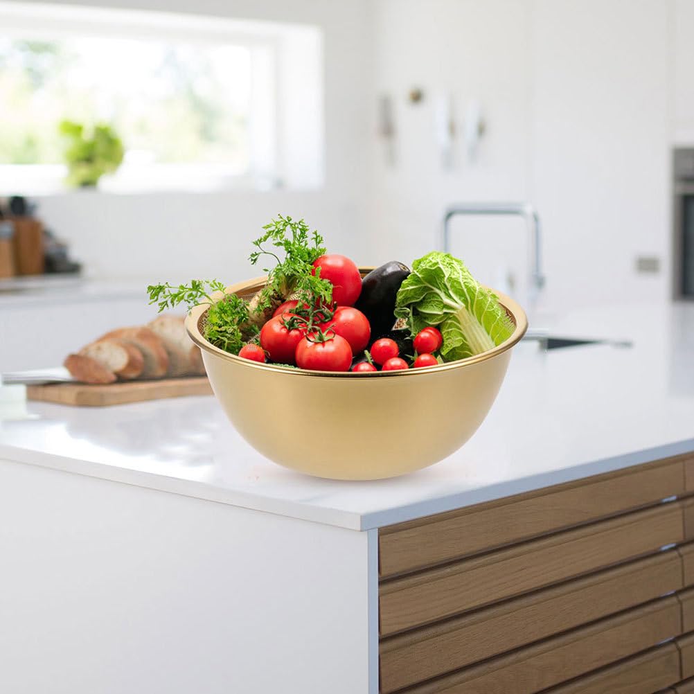 Luxshiny Colador De Cocina De Acero Inoxidable Set 2 7.1 Pulgadas Lavabo Y Escurridor Multiusos Para Verduras Frutas Y Arroz Diseño De Malla Fina Compacto