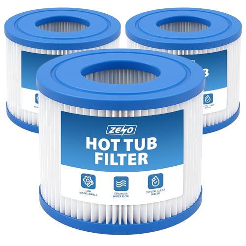 ZENO Hot Tub Filter 3 Pack | Spa Filters for Hot Tub | Replacement Filters for Lazy Spa | Water Filter Cartridges Compatible For Lay-Z-Spa SaluSpa 90352E Intex Type VI Bestway