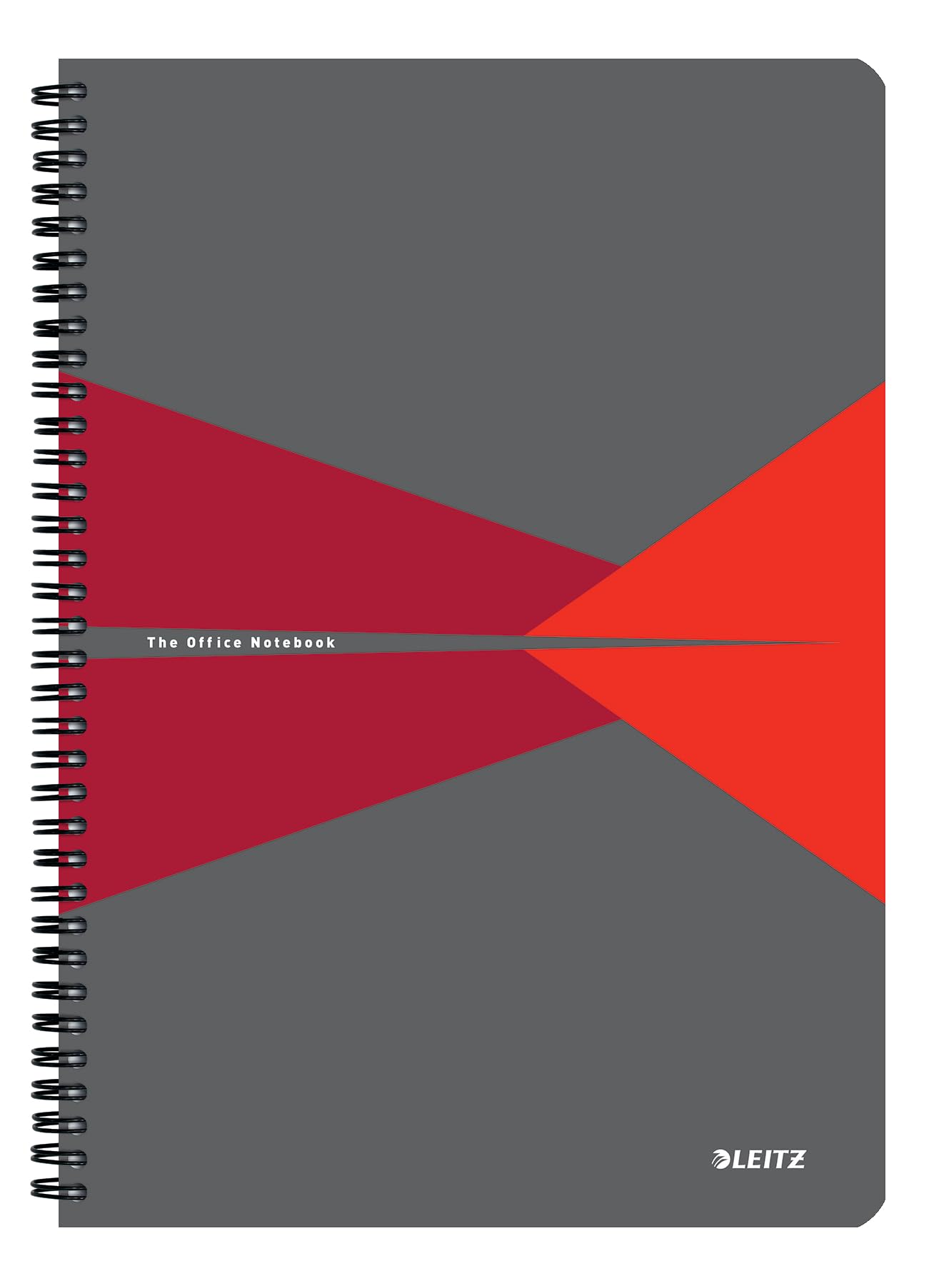 Leitz Office 44961025 A4 Lined Notebook with Spiral Bound PP Cover 360 Degree Opening 180 Pages / 90 Sheets FSC Certified Paper (80 g/m²) for Office and School Red