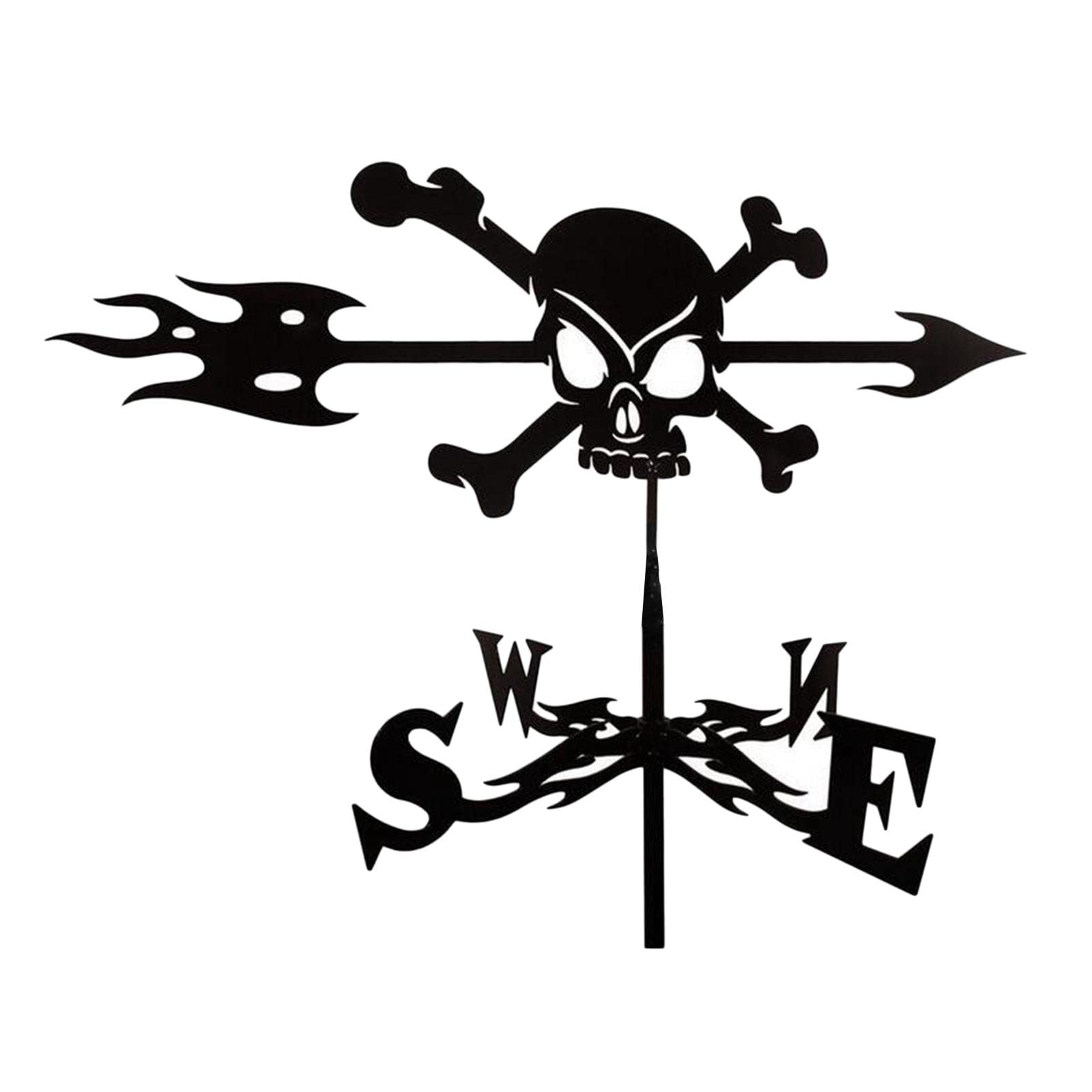Weather Vane Yard Wind Direction Indicator Kit Bracket Weathervane Skull