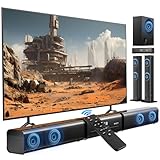 Barra de Sonido, 240W Bocina Bluetooth, 2.1 Canales, con Subwoofer y Control Remoto,...