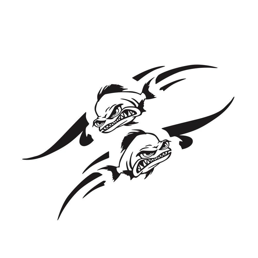 Dabhuoc Matt Black Car Steamship Fish Boat Stickers Waterproof Decals Decoration Vinyl Film Diy Decor Cover Auto Tuning Para Accessories(Matt Black)