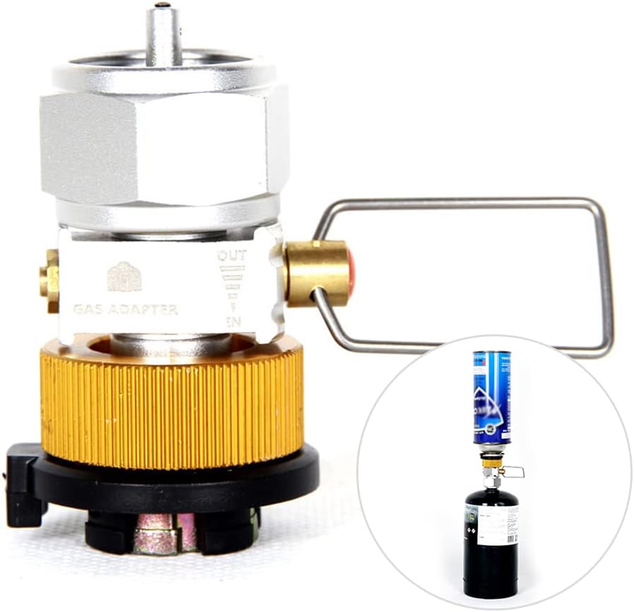 Gas Canister Refill Adapter,Gas Saver Plus Gas Convertor Shifter Camping Gas Adaptor Valve for