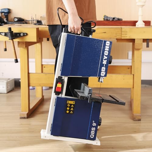 Image of Band Saw, Portable 9-Inch Bandsaw for Woodworking, 2526 FPM Benchtop, 1 /3 HP(output), 120 V 2.5-Amp Motor, Band Saws with Cast-Aluminum Worktable with Scale, Steel Bandsaws with Miter Gaug