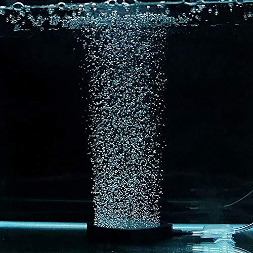 Image of PINVNBY 4.2-Inch Air Stone Disc Bubble Diffuser with Suction Cups for Oxygenation in Fresh /Saltwater Tanks, Ponds, Hydroponic, Aquaponics, and as a Decorative Airstone for Aquariums