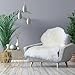 Produktbild Andreas Dell Lammfell Echt Naturfell Schaffell Teppich Fell Schafspelz Sheepskin Bettvorlager Sitzfell (Weiß, 100-110 cm)