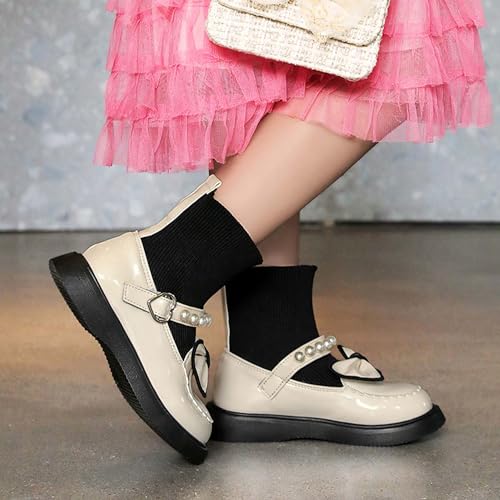 XivUe Girls Elastic Ankle Boots Up Waterproof Non-Slip Combat Shoes for Toddler/Little Kid/Big Kid3