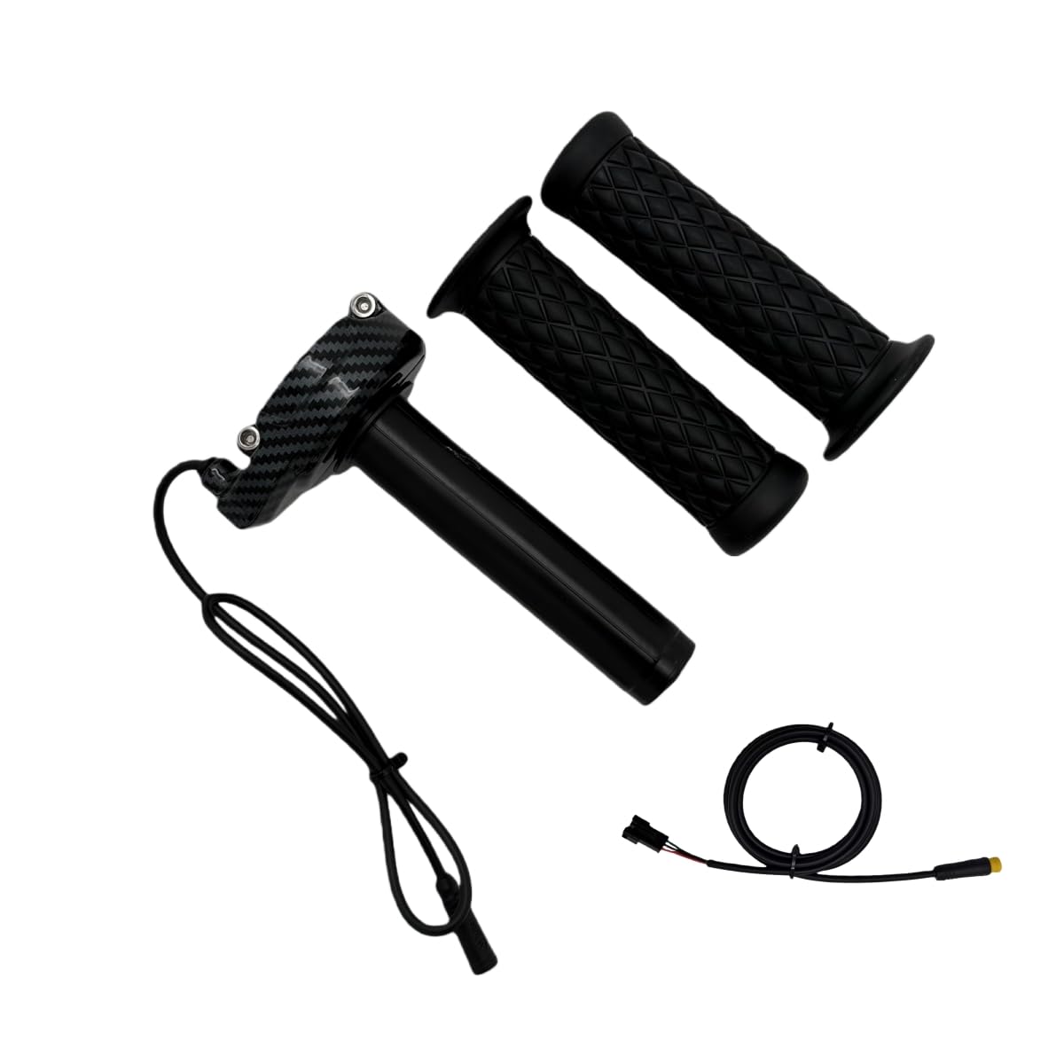 CHAOZHU Surron Style 12V-90V Universal Voltage Full Bar Twist Throttle with BF 8FUN Waterproof Plug, SM Adapter Cable (With SM Plug Adapter Cable)